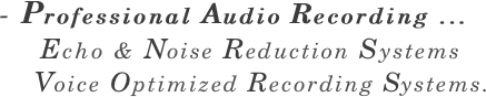 - Professional Audio Recording